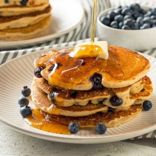 Low Calorie Blueberry Pancakes