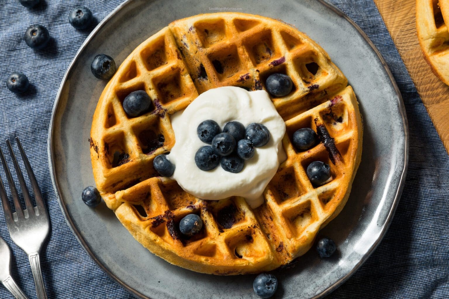 Low Calorie Blueberry Waffles - Lose Weight By Eating