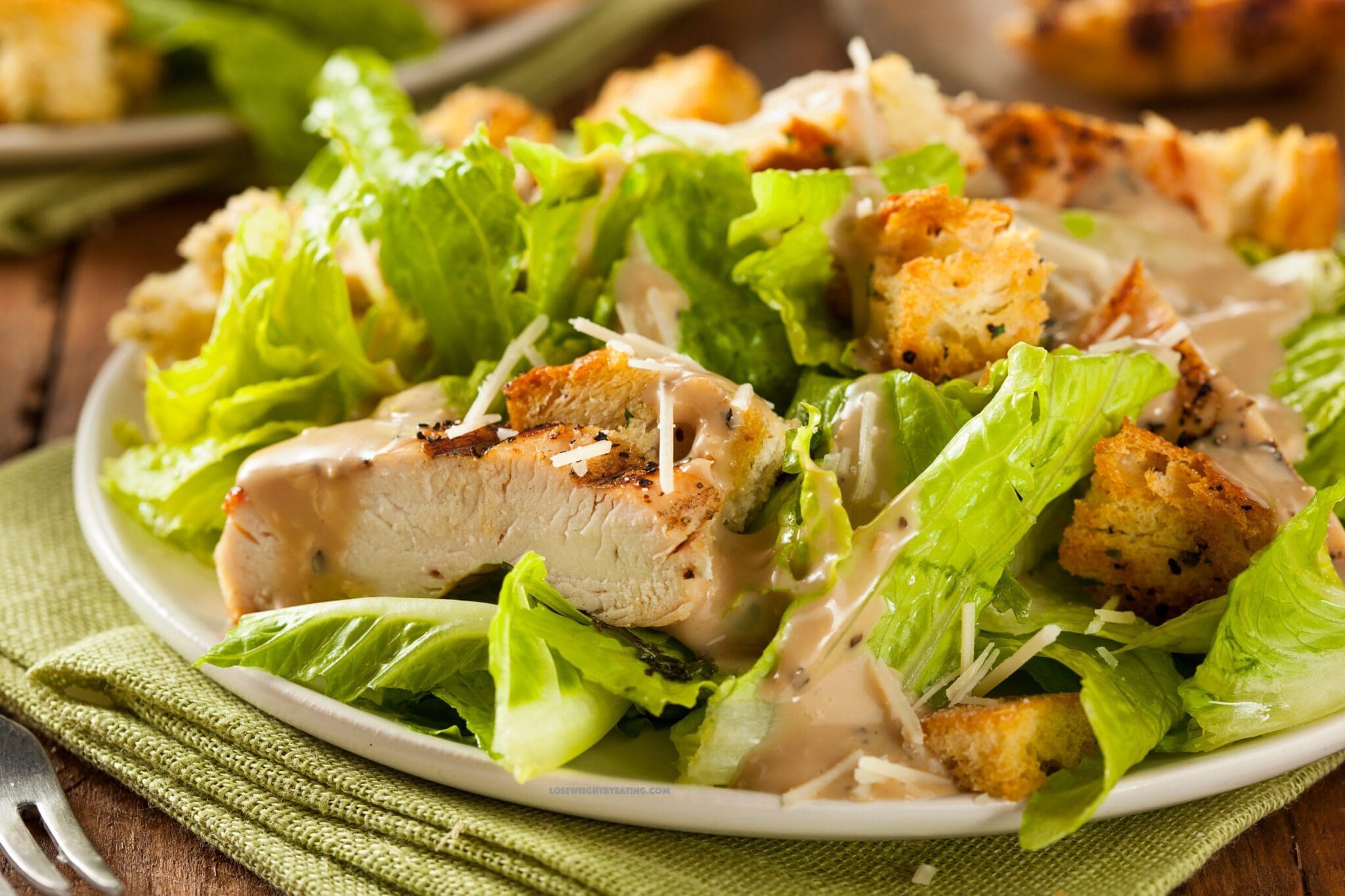 Low Calorie Chicken Caesar Salad - Lose Weight By Eating