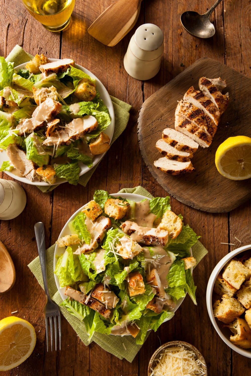 Low Calorie Chicken Caesar Salad