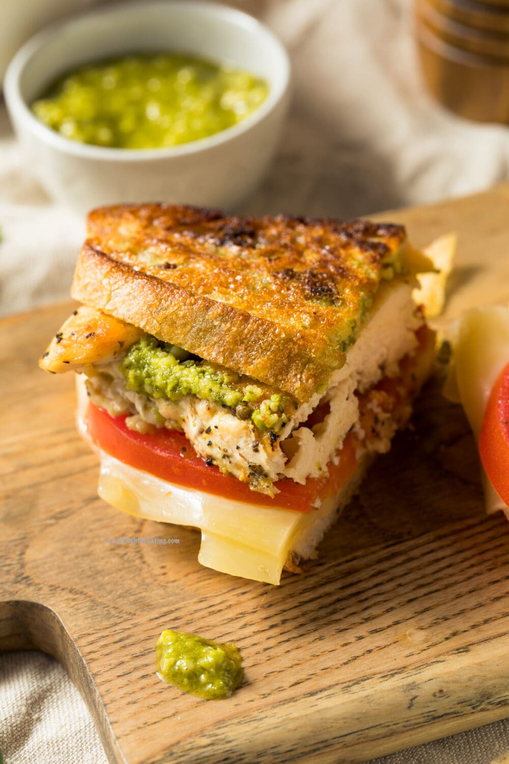 Healthy Pesto Chicken Sandwiches