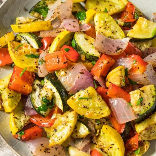 Low Calorie Roasted Summer Vegetables