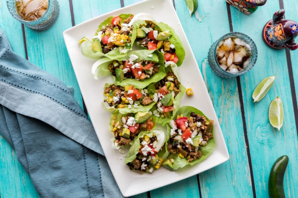 Low Calorie Lettuce Wrap Tacos