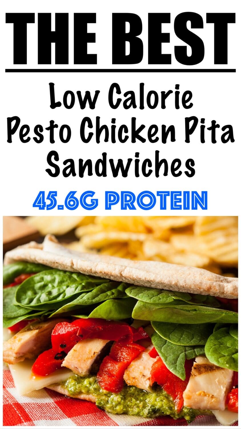 Low Calorie Pesto Chicken Pita Sandwich Recipe