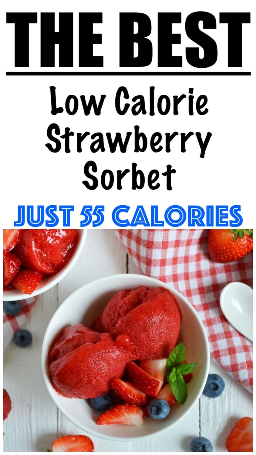 Low Calorie Strawberry Sorbet