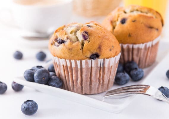 Low Calorie High Protein Blueberry Muffins