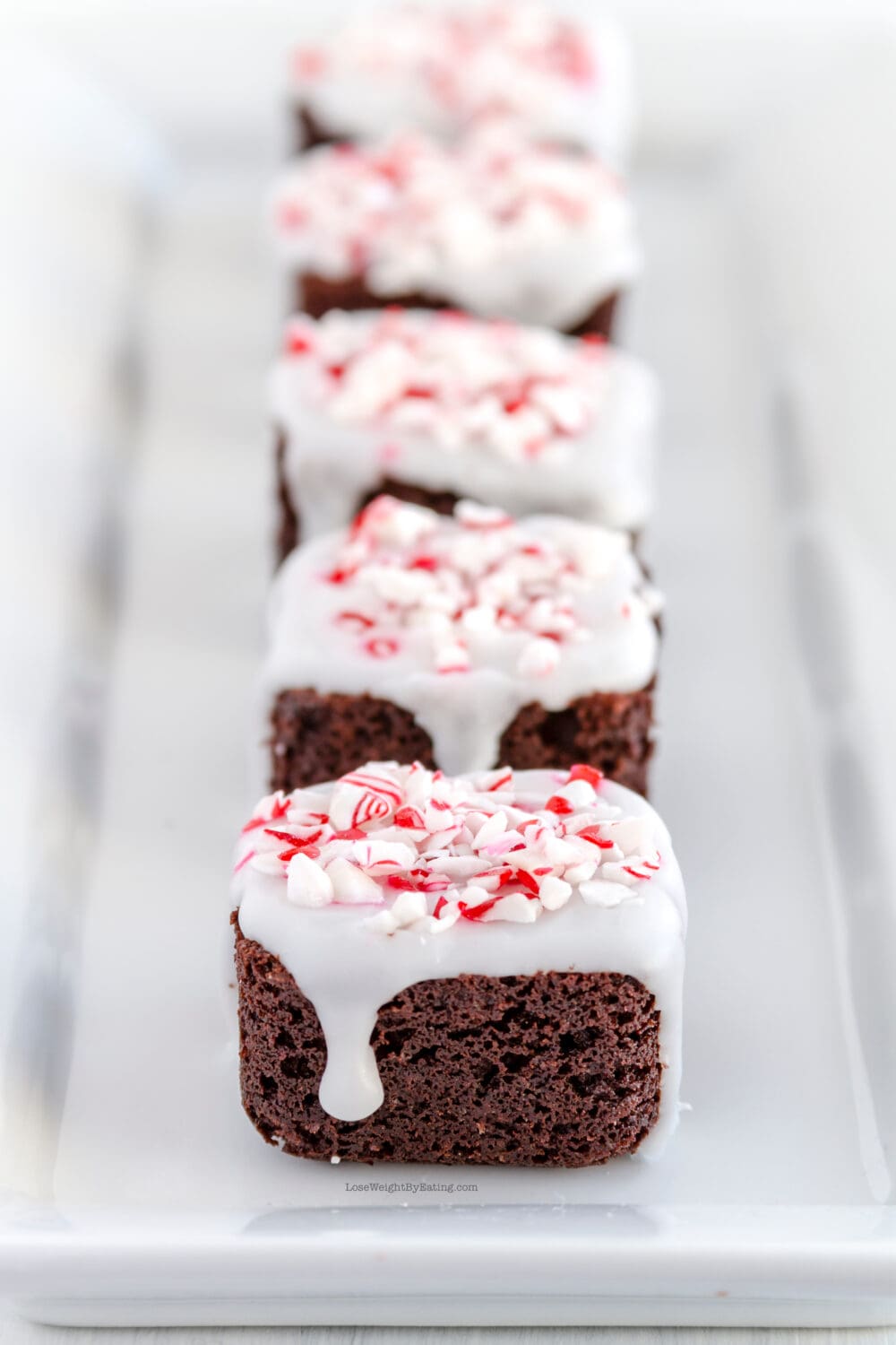 Low Calorie Peppermint Brownie Bites