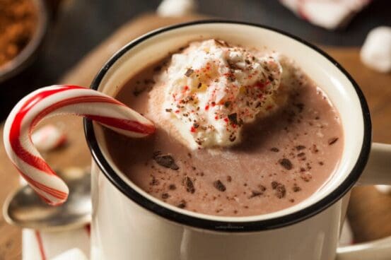 low calorie peppermint hot chocolate