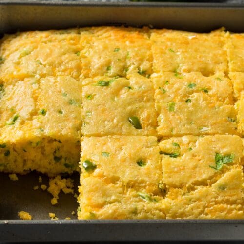 Low Calorie Jalapeño Cheddar Cornbread