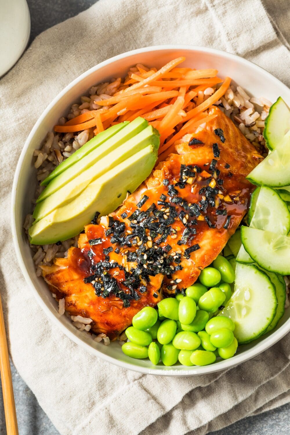 Low Calorie Teriyaki Salmon Bowls